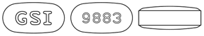 上面に「GSI」下面に「9883」の刻印
